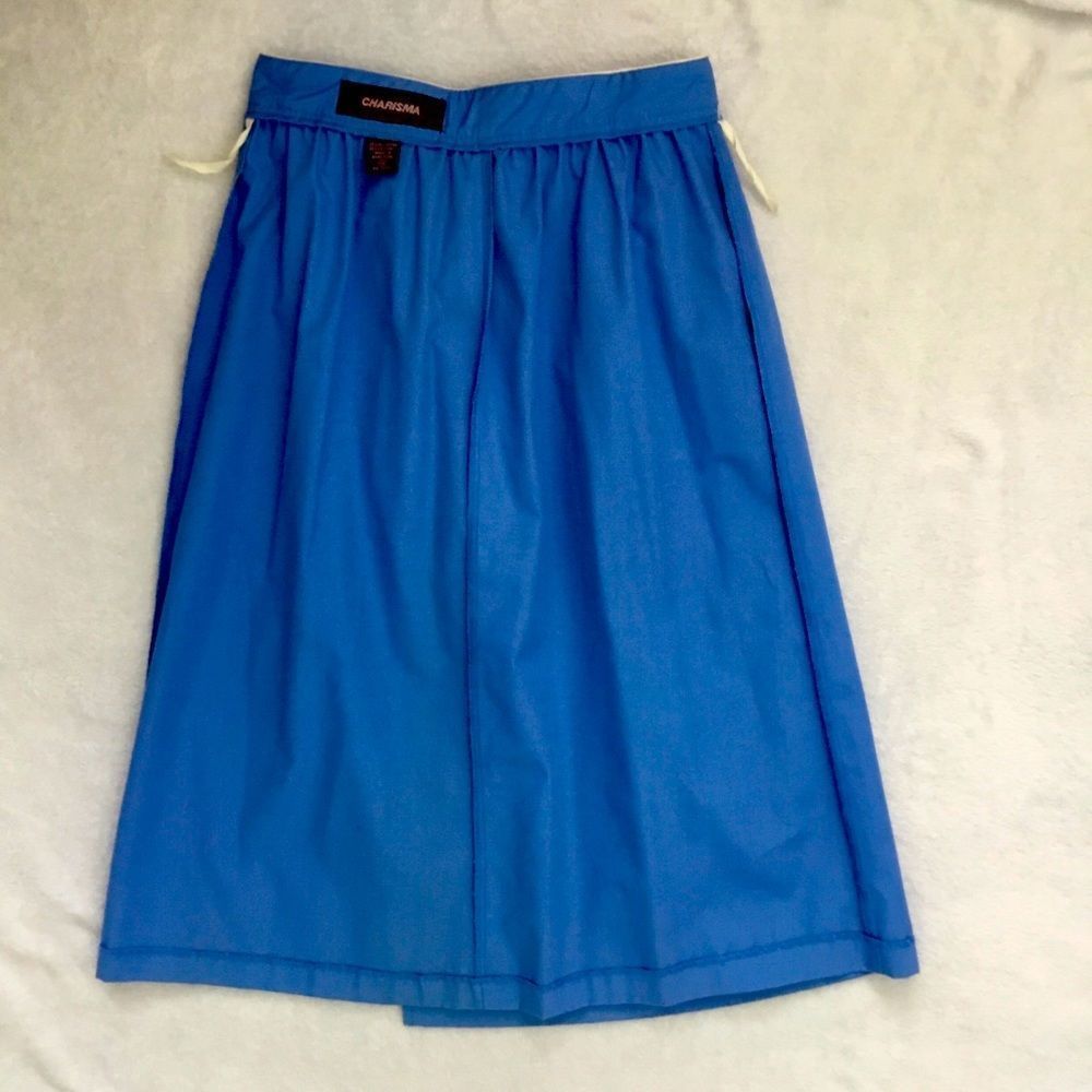 Vintage 80’s Deadstock Charisma Button Wrap Skirt, Blue - Picture 7 of 12